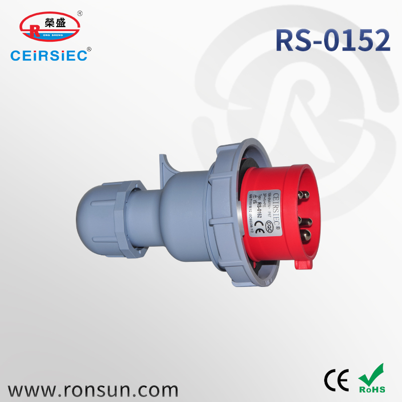 16A 5-Pin Waterproof Moving Plug with CE Certification