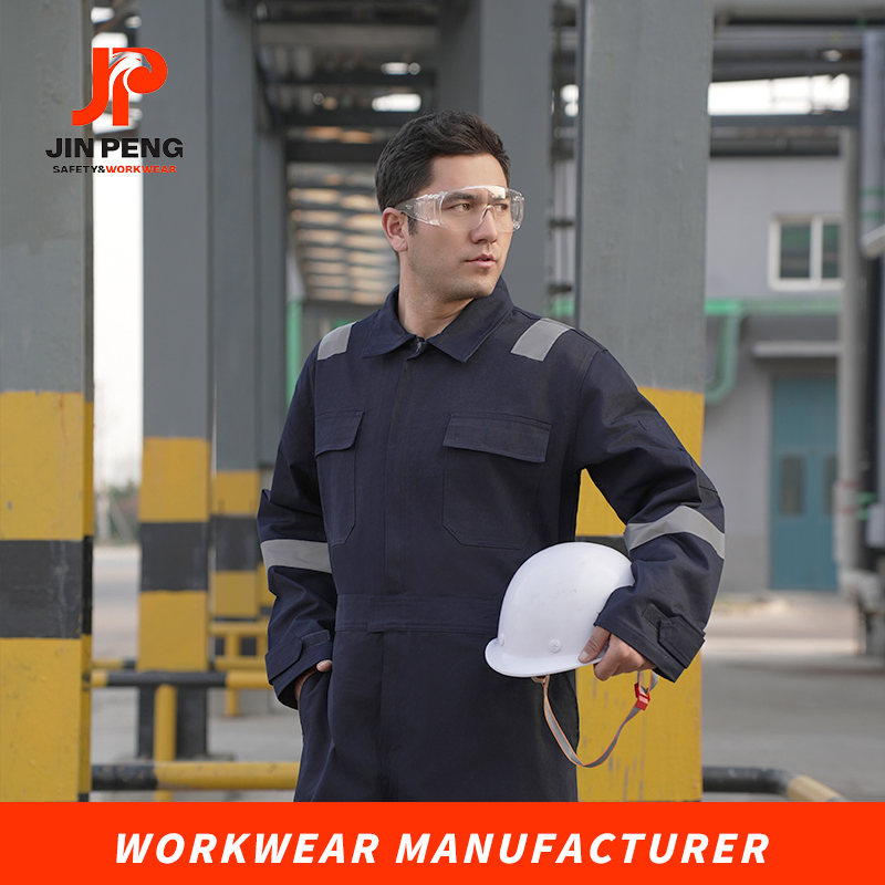 100% Cotton High Visibility Long Sleeve Safety Coverall for Work