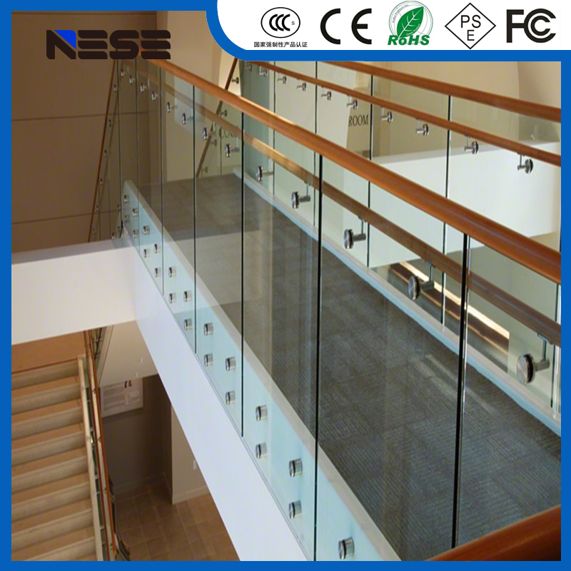 Frameless Tempered Glass Railing System for Balcony Staircase Commercial Residential Architecture Projects