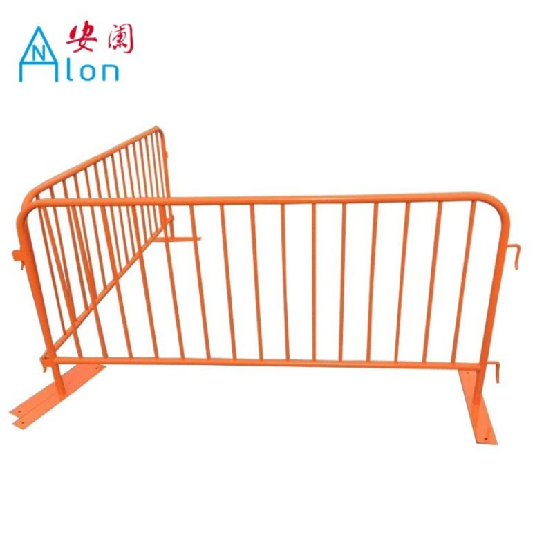 Powder Coated Galvanized Temporary Crowd Control Barrier with French Style for Pedestrian Safety Event Security and Bike Rack Use in Urban Public Spaces
