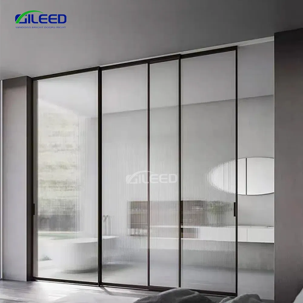 High Energy Efficiency Big View Double Glazing Aluminum Sliding Glass Doors