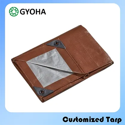 Brown and Silver Tarp