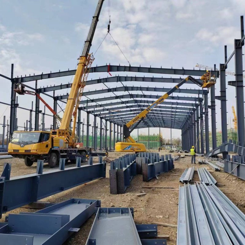 Metal Building Fast Installing Customized Hangar Warehouse Exhibition Hall Canopy Steel Structue