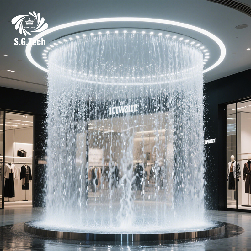 Luxury Stainless Steel Water Curtain Custom Indoor Outdoor Waterscape Design