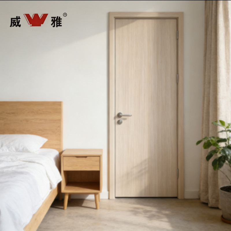 Modern Insulated Wooden Interior Fire Resistant Office Passage Safety Door with Energy Efficiency