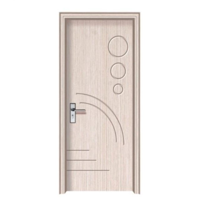 Teak Wood Door Design PVC Coating Surface Finished Interior Wood Doors