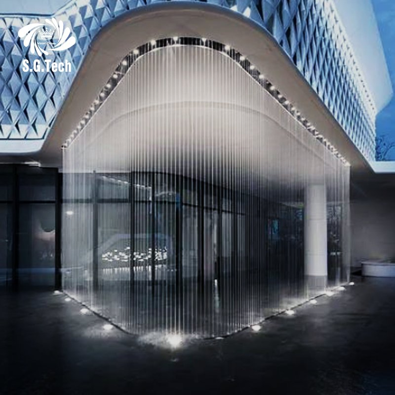 Water Crown Premium Stainless Steel String Water Curtain Indoor Decoration Custom Design