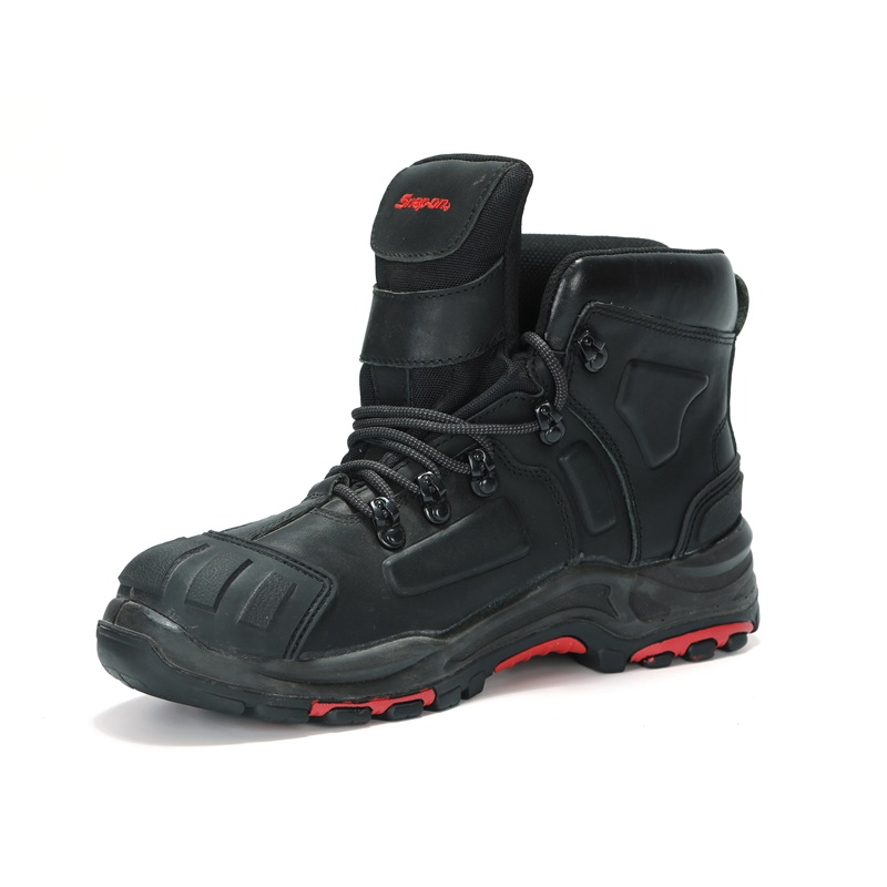 Black Leather Steel Toe Prevent Puncture Cheap Men Safety Shoes Industrial