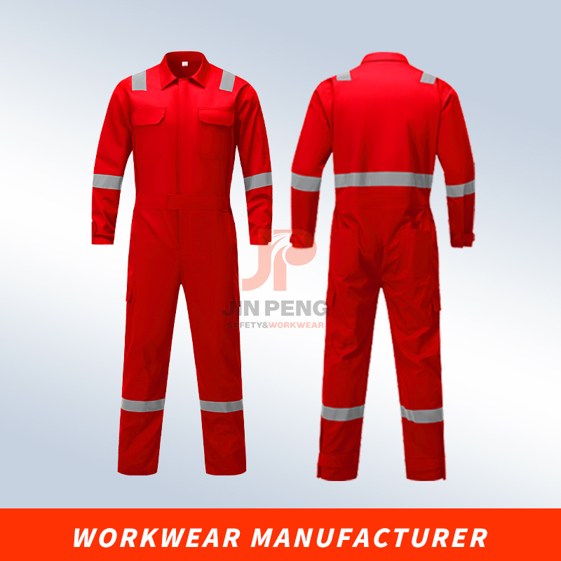 100% Cotton High Visibility Long Sleeve Safety Coverall for Work