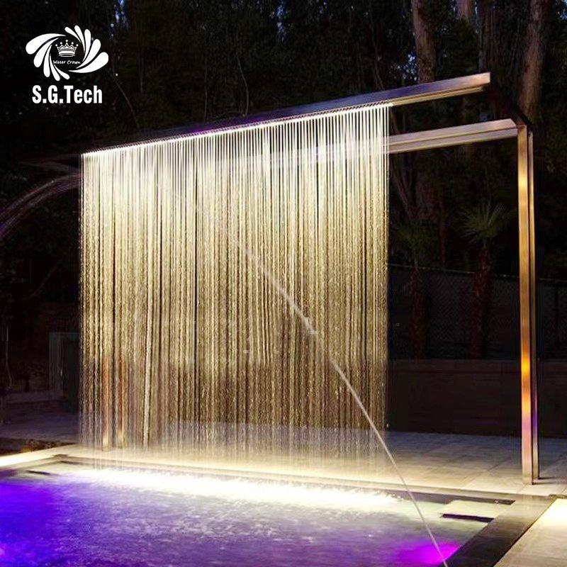 Water Crown Waterfall Wall - Custom Indoor/Outdoor Water Curtain Design