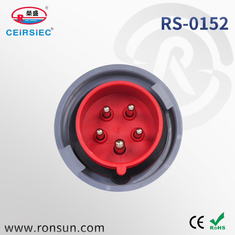 16A 5-Pin Waterproof Moving Plug with CE Certification