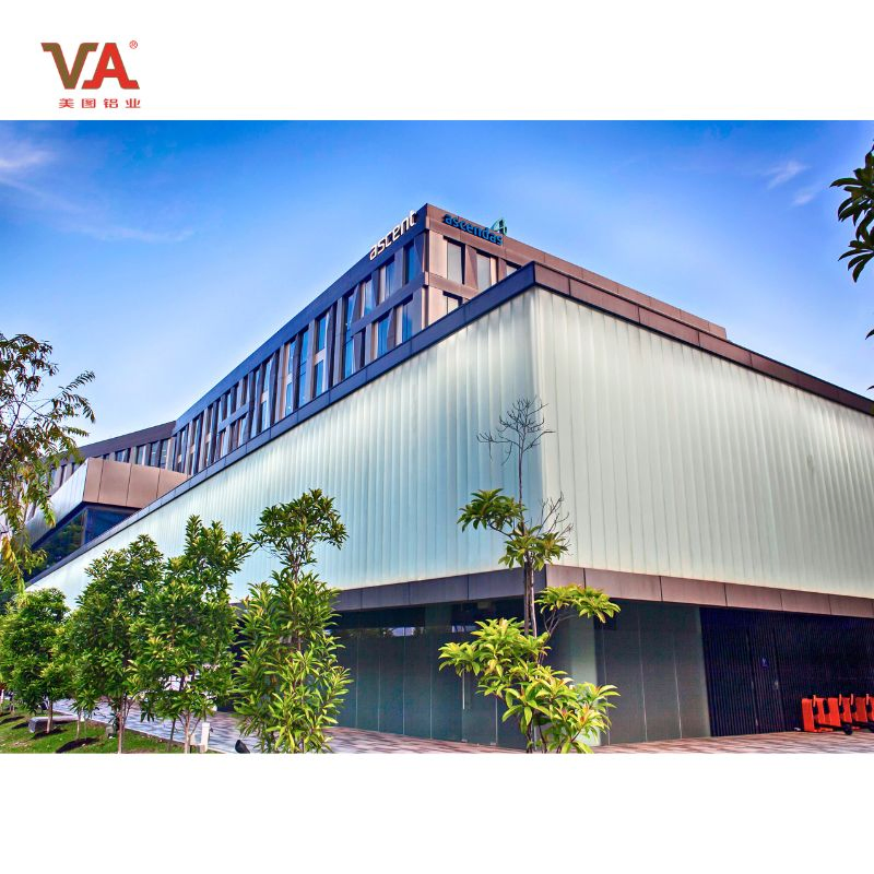 Modern Facade Buildings Unitized Architectural System High Quality Glass Aluminium Singapore Science Park