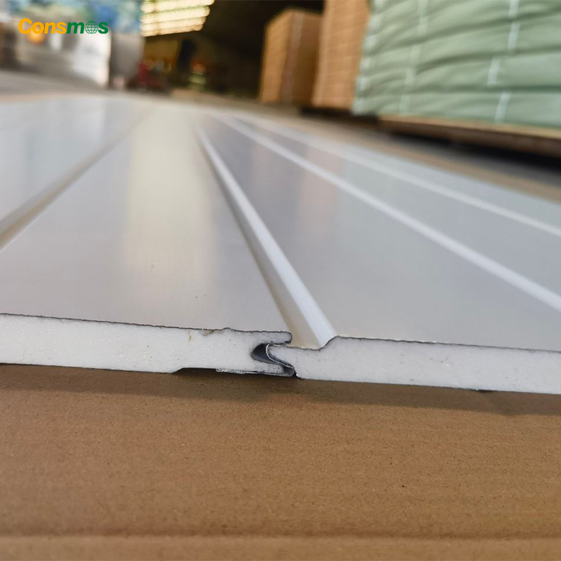 Prefab Construction Material Sound-Proof Composite Insulation Board EPS/PU Wall/Roof Sandwich Panels for Building