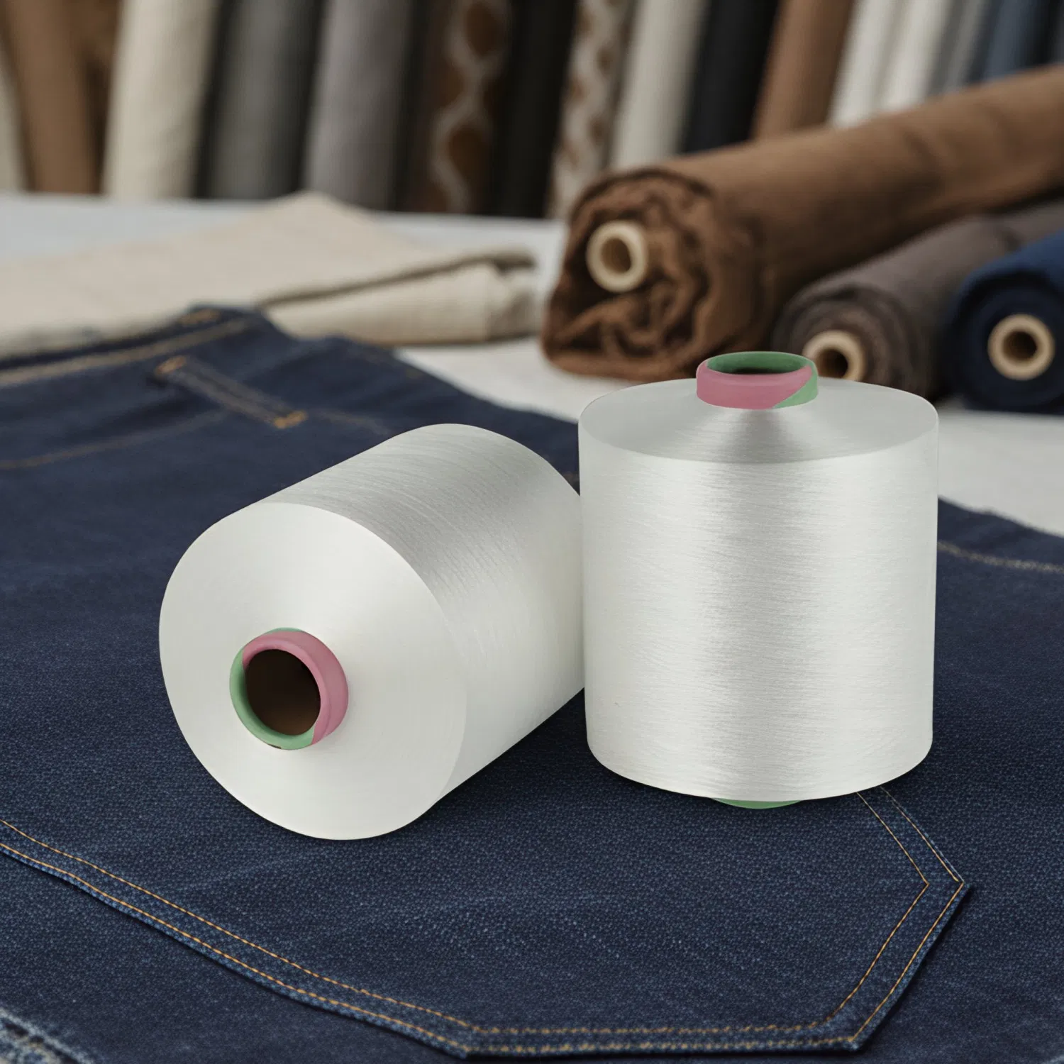 Eco-Friendly Recycled Dope Dyed Grs Cdp 75D/72f Polyester Yarn