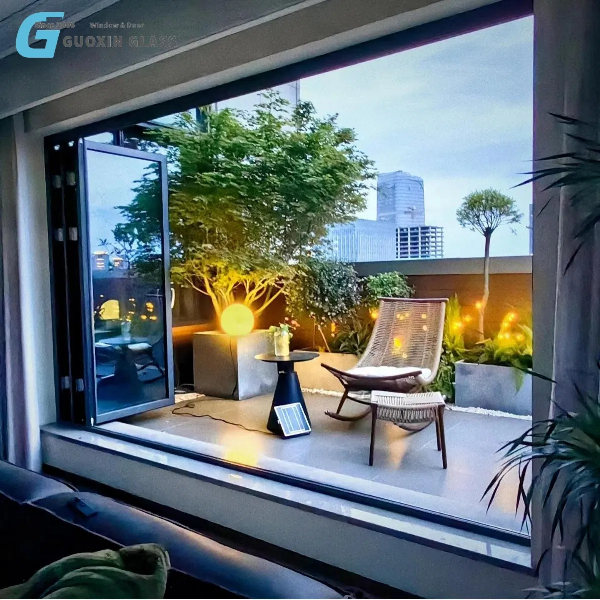 Double Glazed Aluminium Folding Door for Energy Efficiency