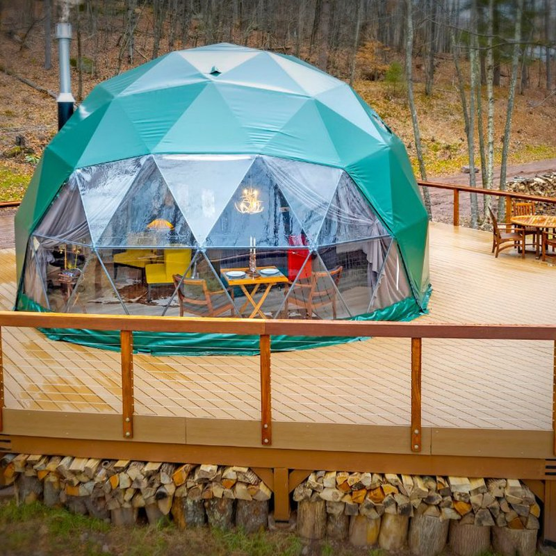 4 Season Transparent Gazebo Glamping Tent Geodesic Dome Kit
