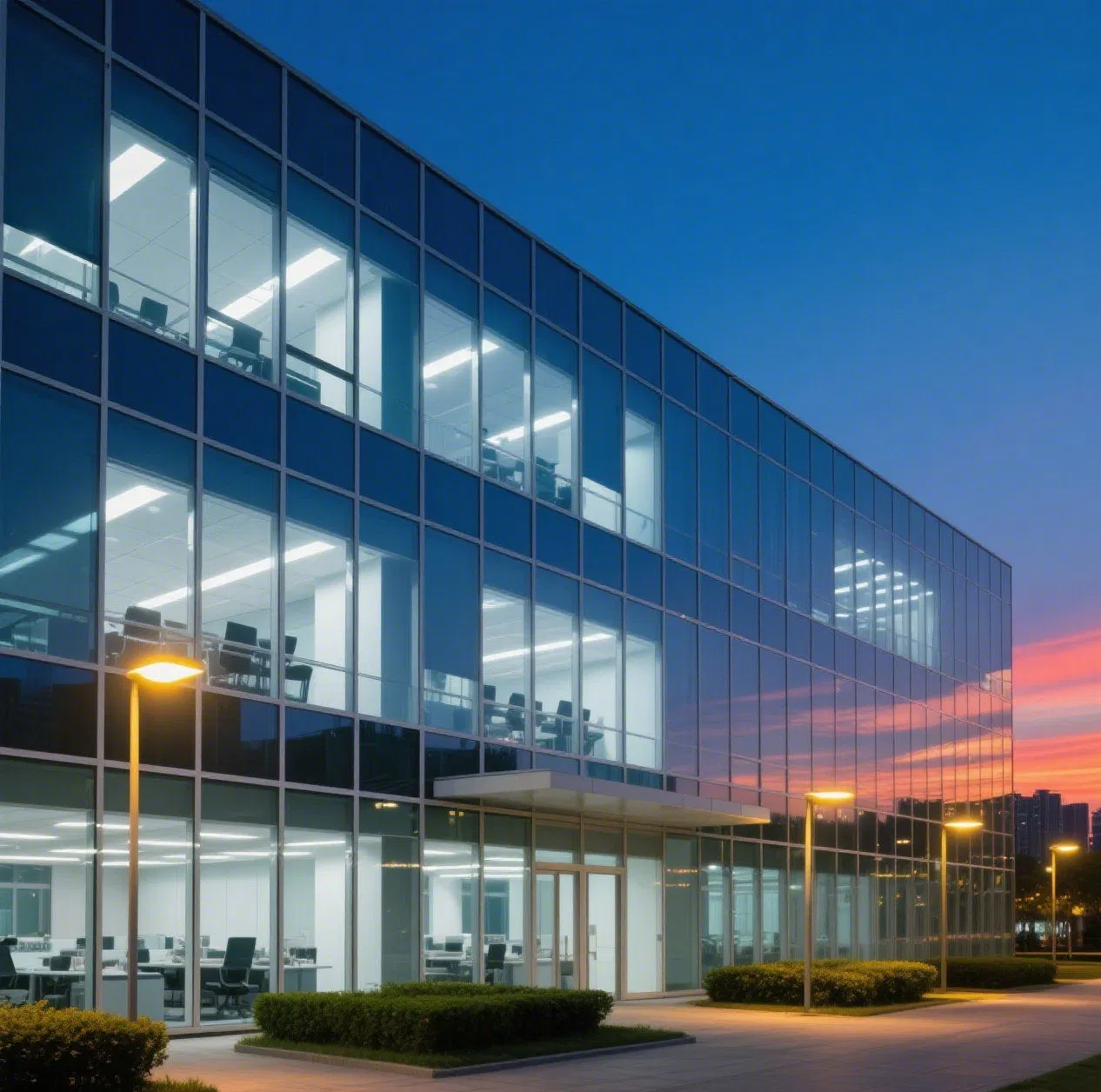 Advanced Waterproof and Soundproof Aluminum Glass Facade Panels