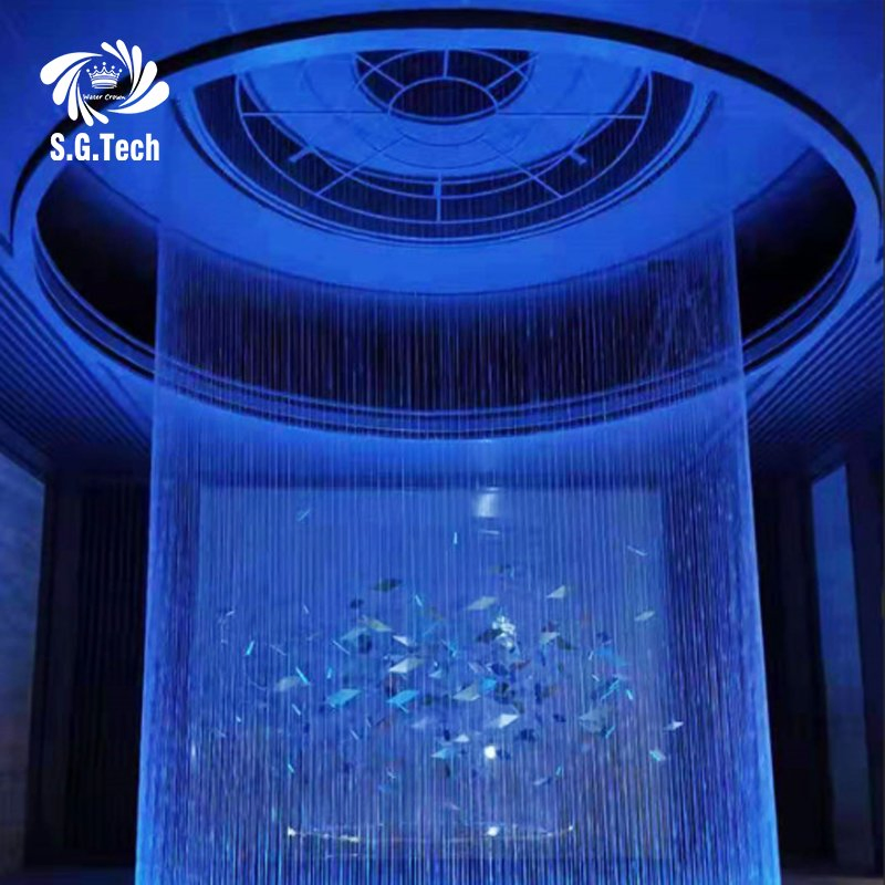 Water Crown High-End Stainless Steel Water Curtain Design