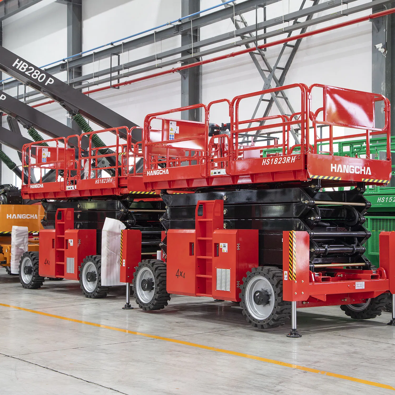New Product off-Road Aerial Scissor Lift with Automatic Safety Brake System