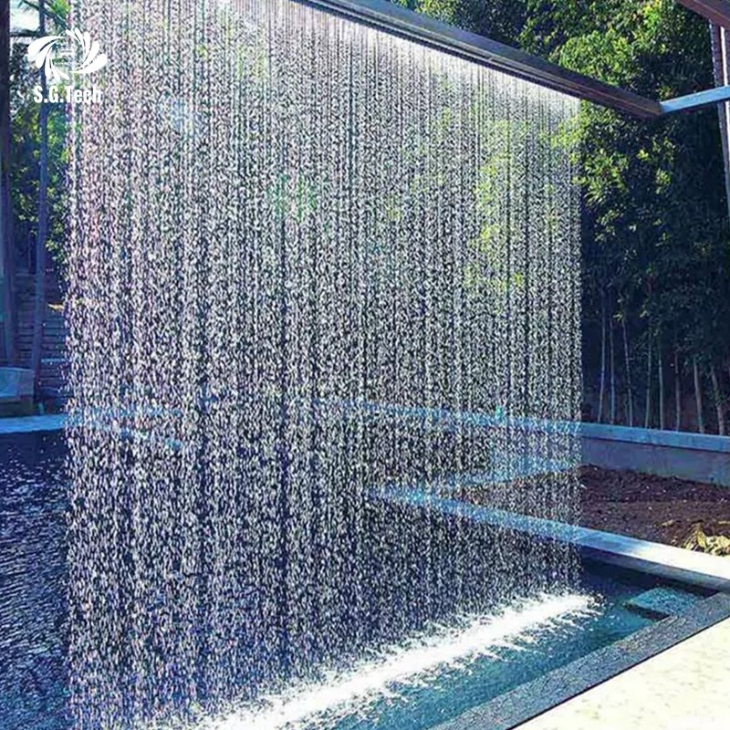 Programmable Stainless Steel Digital Water Display Curtain Custom CAD Designs for Hotel &amp; Hall Lobbies