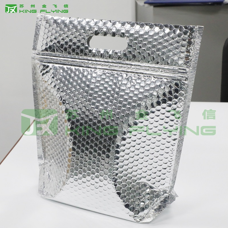 Insulated Bag Aluminum Foil Bubble Cooler Food Packaging Storage Cool Aluminum Tote Pouch Aluminized Thermal Insulation Bubble Bag For Fresh Keep