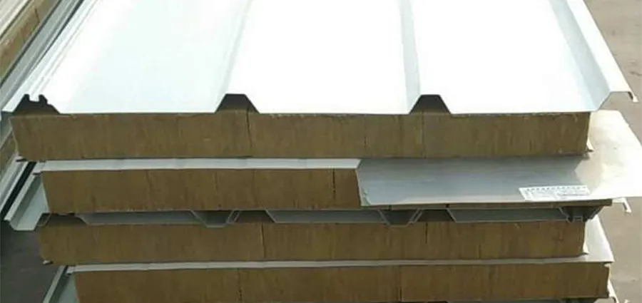 Thermal Insulation Fireproof Rockwool Sandwich Panel