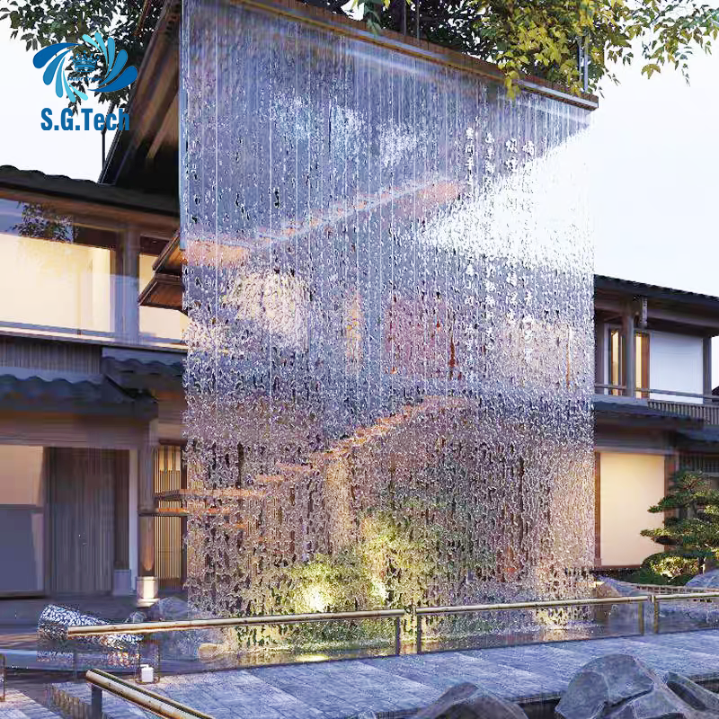 Artistic Stainless Steel Water Curtain-Modular Design of Residential/Commercial Water Wall