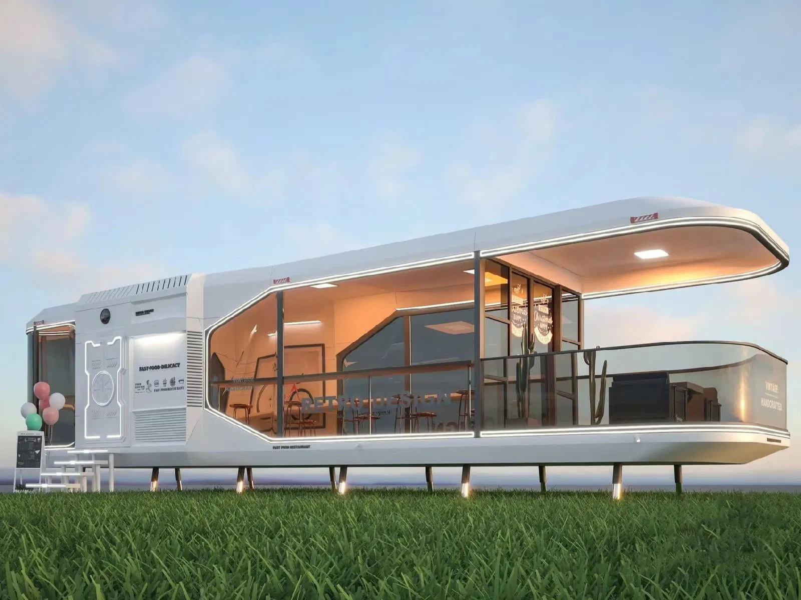 Modern Popular/Custom Designed /Prefabricated Building/ Mobile Luxury Space Capsule Modular Prefab Container House