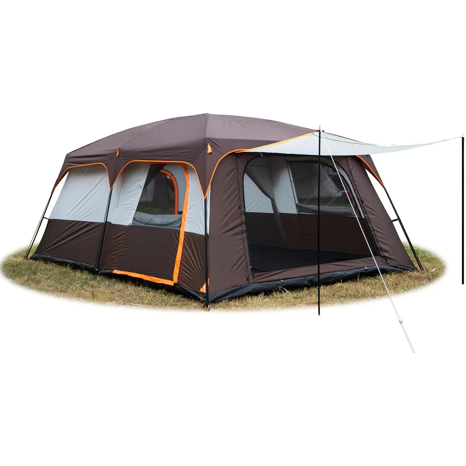 8-12 Person Group Camping Tent Double Layer Two-Room One-Hall Waterproof Windproof Outdoor