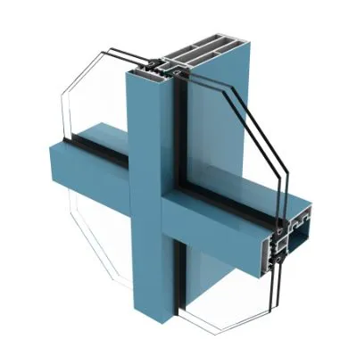 Framed glass curtain wall