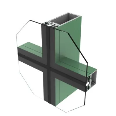 Hidden frame glass curtain wall