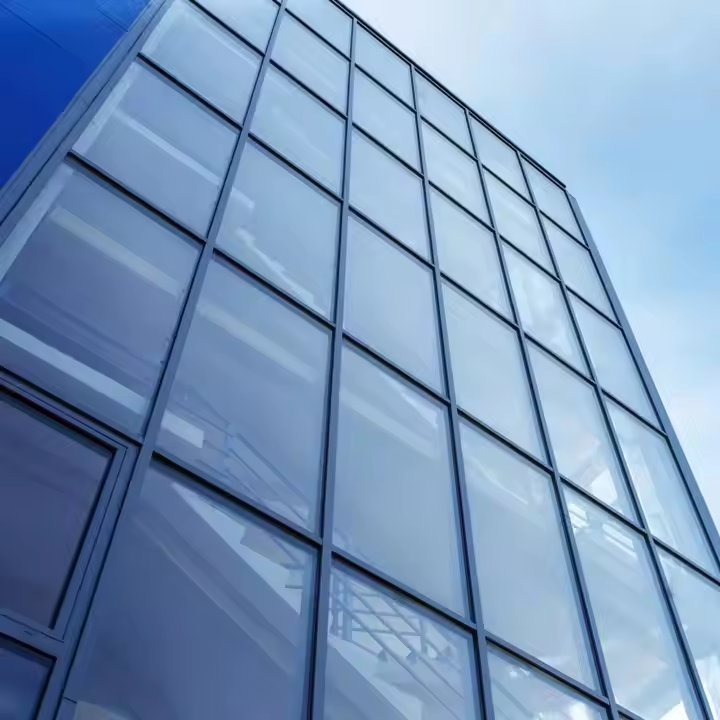 Modern Style Fixed Window Glass for Large Buildings High Quality Inlaid Door Exteriors-for Villas Aluminium Steel Curtain Walls