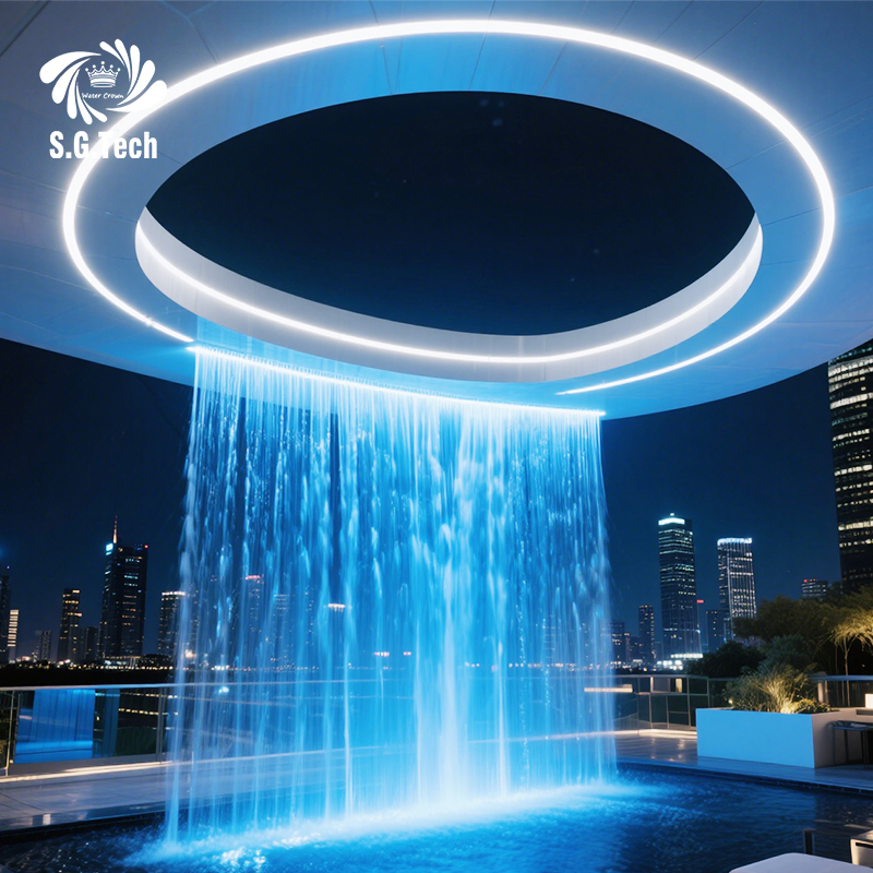 Water Crown Premium Custom Design for Park Landscape Rain Water Curtain