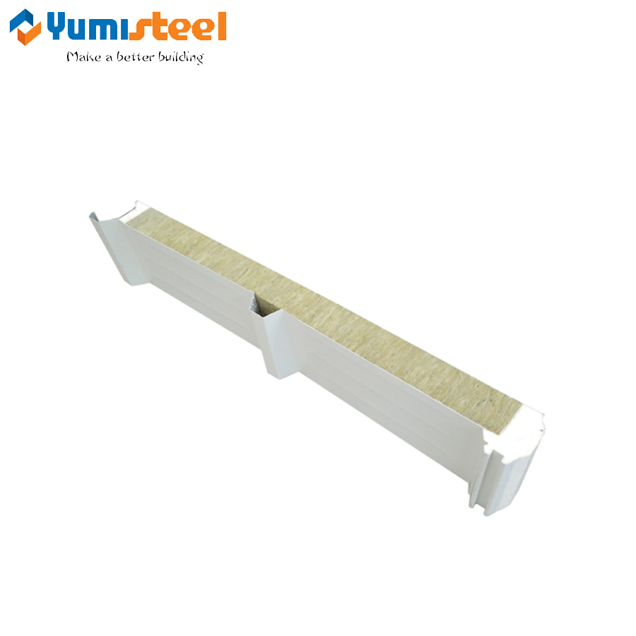 Thermal Insulation Fireproof Rockwool Sandwich Panel for White Roof Decoration