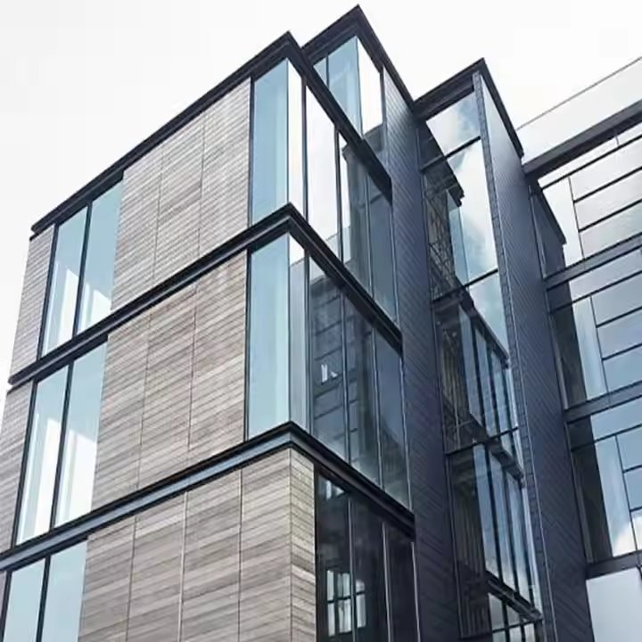Open Window Curtain Wall System Panoramic Glass Facade