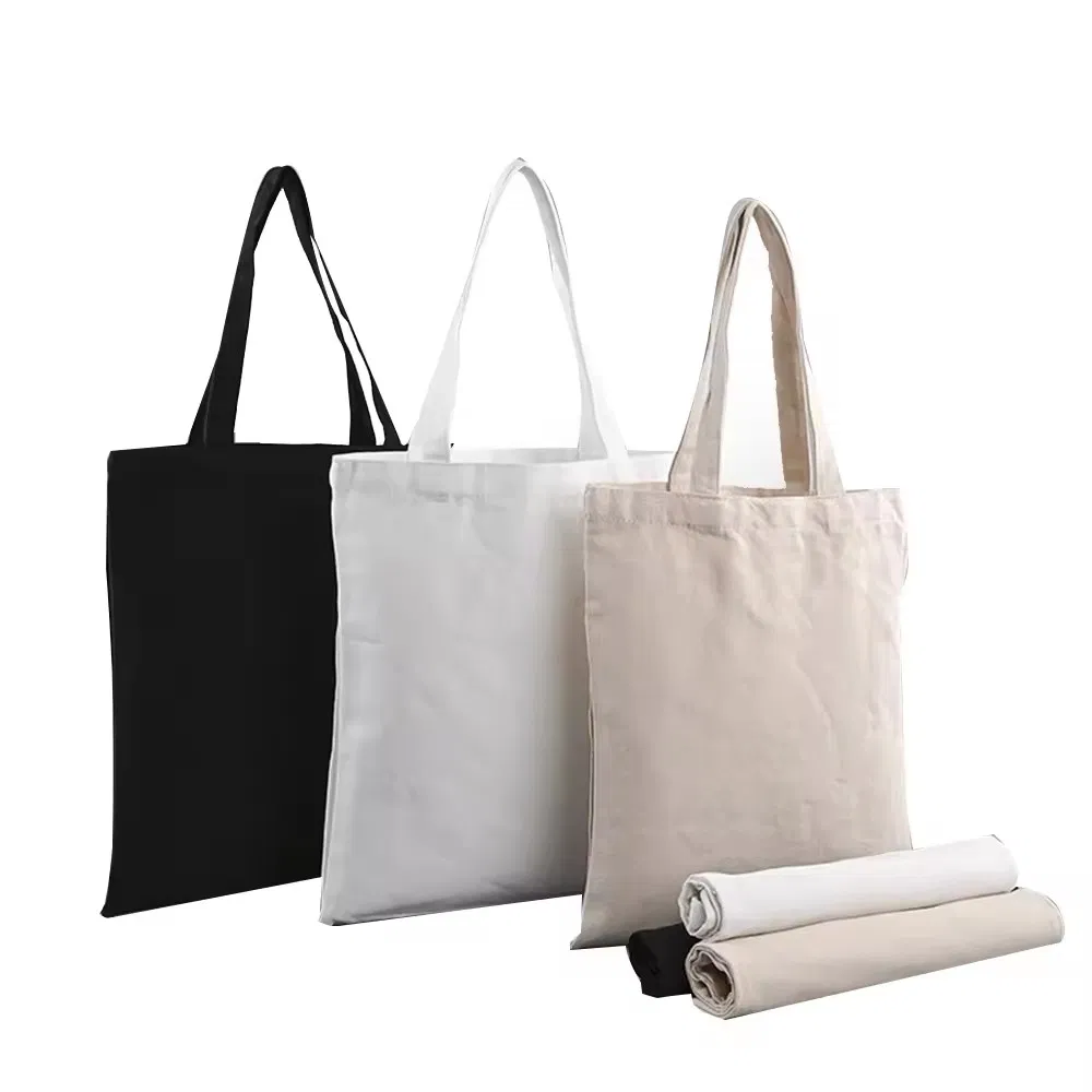 Hot Sale Reusable Blank Cotton Tote Bag Custom Logo Fashion Eco Friendly Organic Cloth Packaging Canvas Shopping Tote Bag