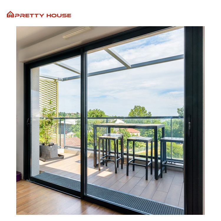 Advanced Custom Energy Efficiency Aluminum Sliding Door Tempered Double Glazing Doors