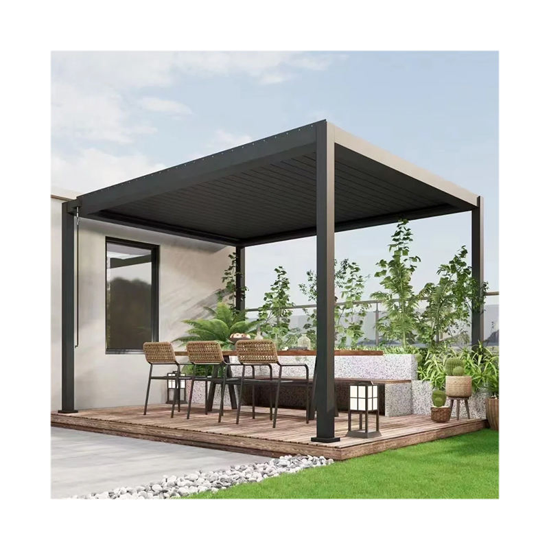 Pergo-Lux DIY Waterproof Bioclimatic Awning Cover Waterproof Louver Roof Louver Gazebo Outdoor Aluminium Pergola