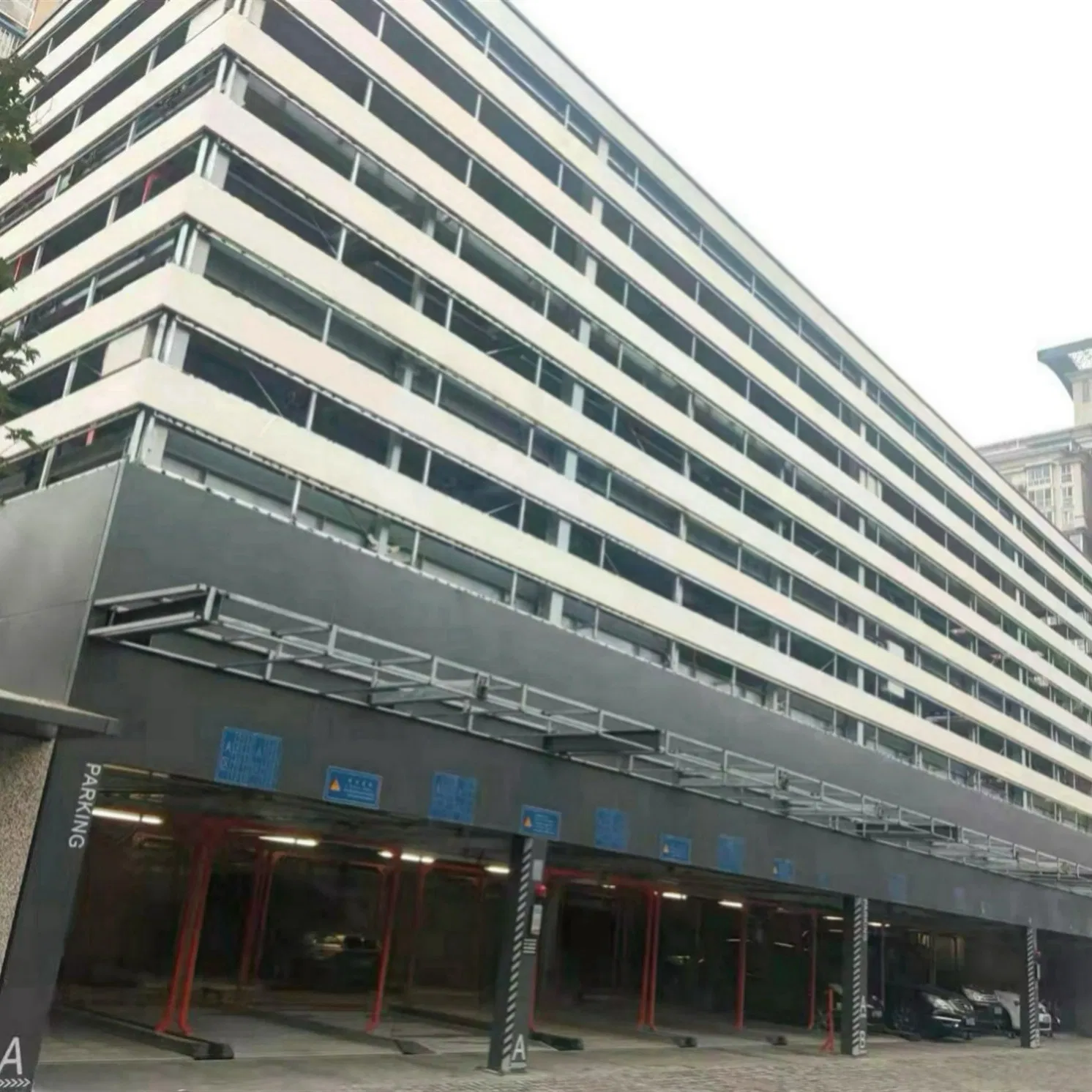 7 11levels Puzzle Parking System with Anti Slip Platforms for Rainy Area Parking Garages