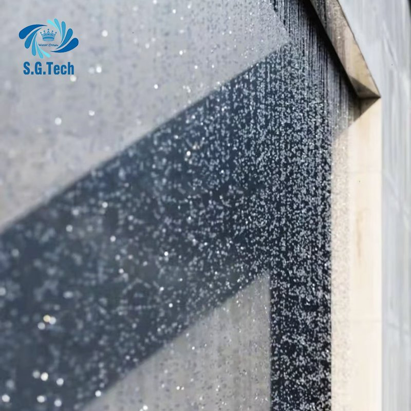 Programmable Stainless Steel Digital Water Display Curtain Custom CAD Designs for Hotel &amp; Hall Lobbies