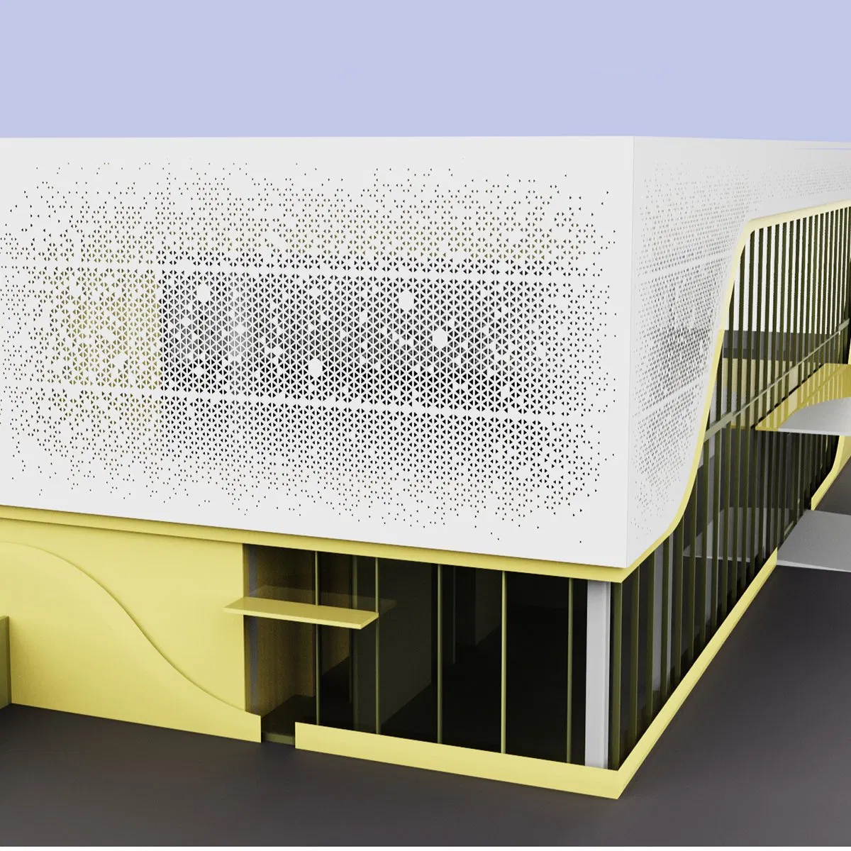 Decorative Aluminium Perforated Facade Panel for Modern Building Facade Design