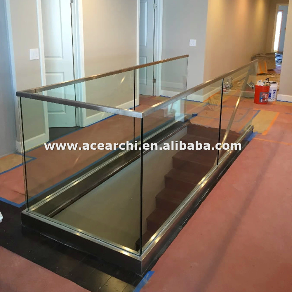 Aluminium Frameless Glass Balustrade System for Residential / Commerical Balocny / Fence Railing