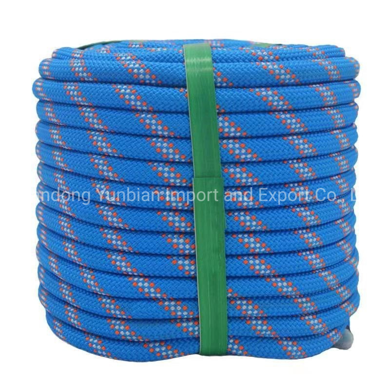 China Factory Hot Selling Braided Woven Outdoor Climbing Rope/Rescue Rope/Escaper Rope Nylon/Polyester Safety Rope Fall Prevetion for High Altitude Work