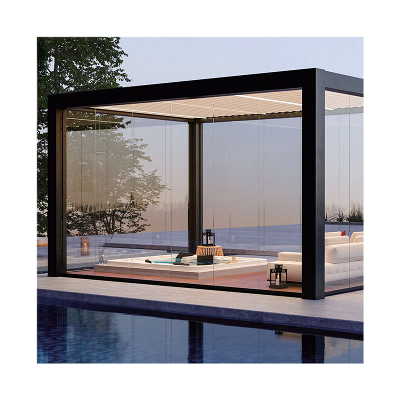 Pergo-Lux DIY Waterproof Bioclimatic Awning Cover Waterproof Louver Roof Louver Gazebo Outdoor Aluminium Pergola