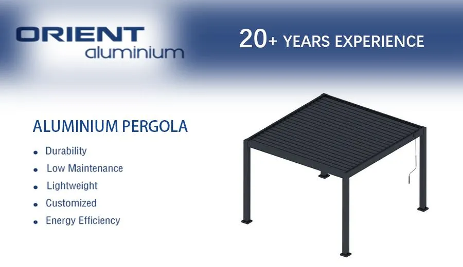 Aluminum Gazebo Sun Proof Pergola