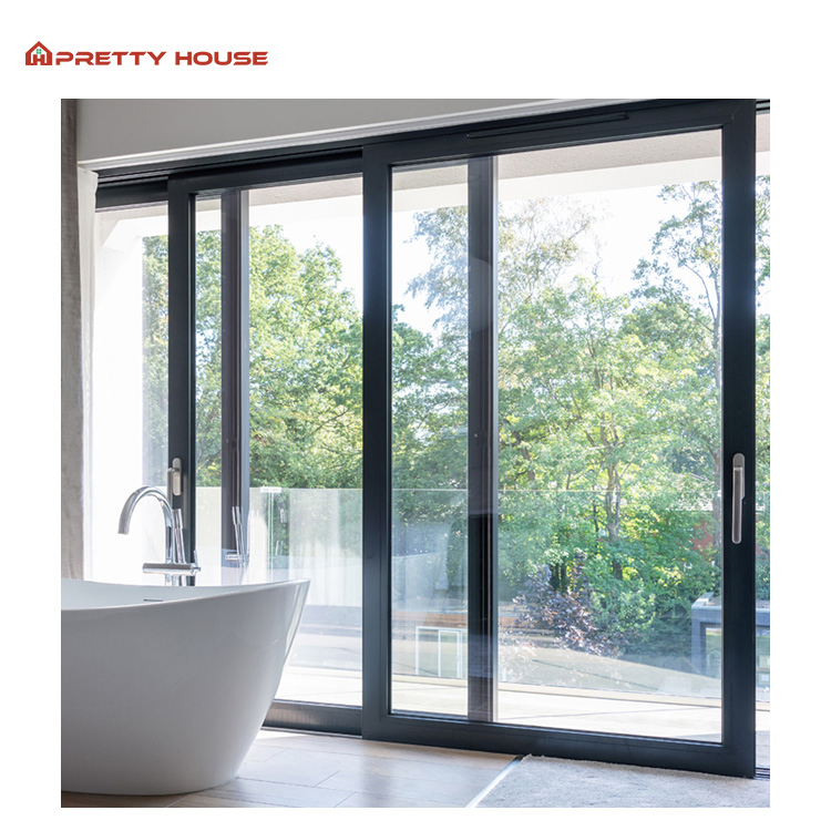 Advanced Custom Energy Efficiency Aluminum Sliding Door Tempered Double Glazing Doors