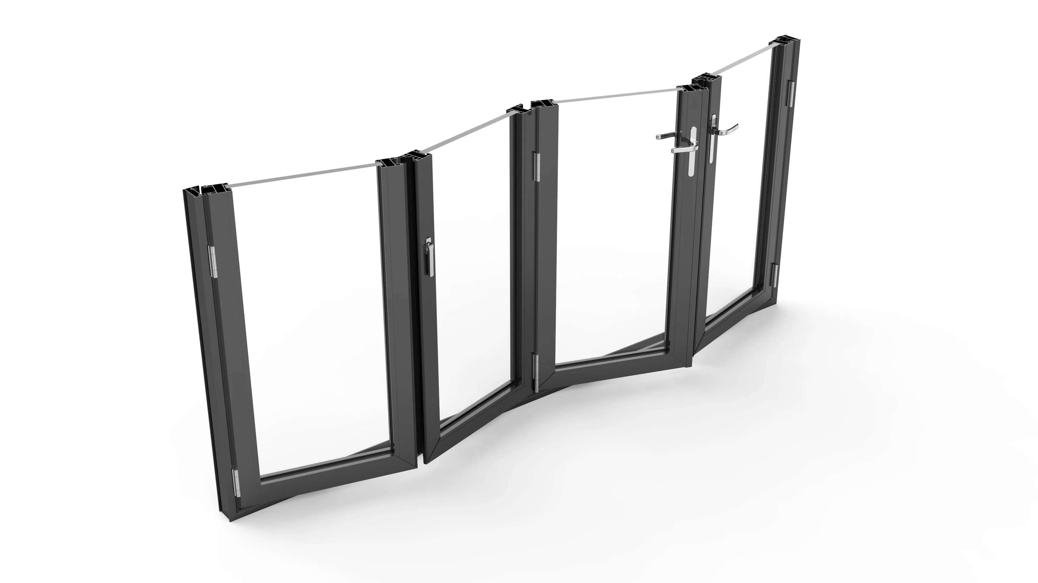 Heavy Duty Bi-Folding Doors with Low-E Glass for Energy Efficiency