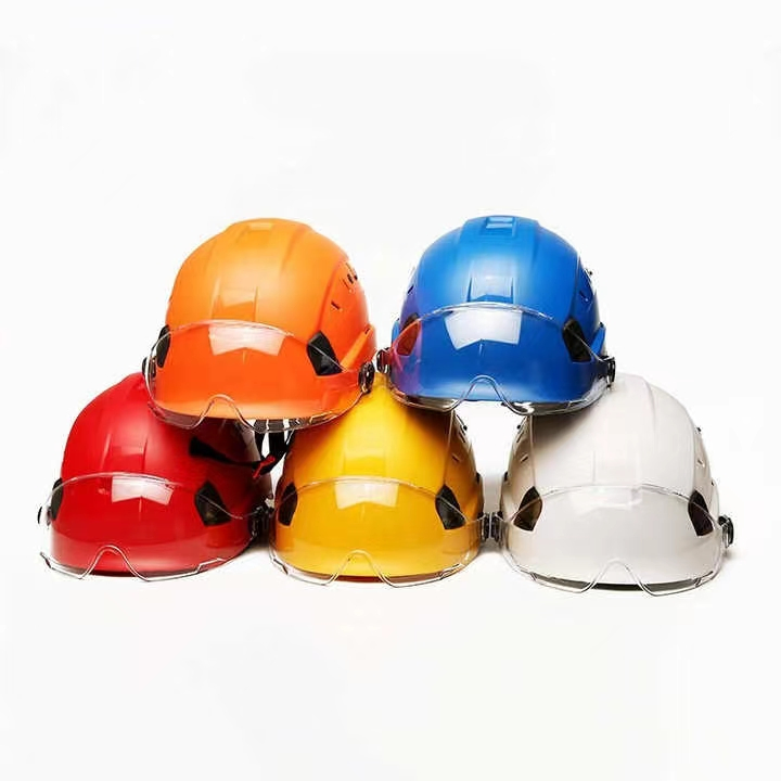 CE En397 ANSI Type 1 Class C High Quality Breathable Security Rescue Climbing ABS Customization Colors Size Logo Printing Adjustable Hard Hat Safety Helmet