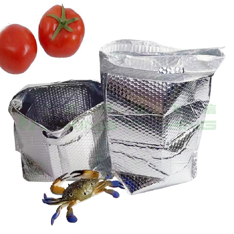 Insulated Bag Aluminum Foil Bubble Cooler Food Packaging Storage Cool Aluminum Tote Pouch Aluminized Thermal Insulation Bubble Bag For Fresh Keep