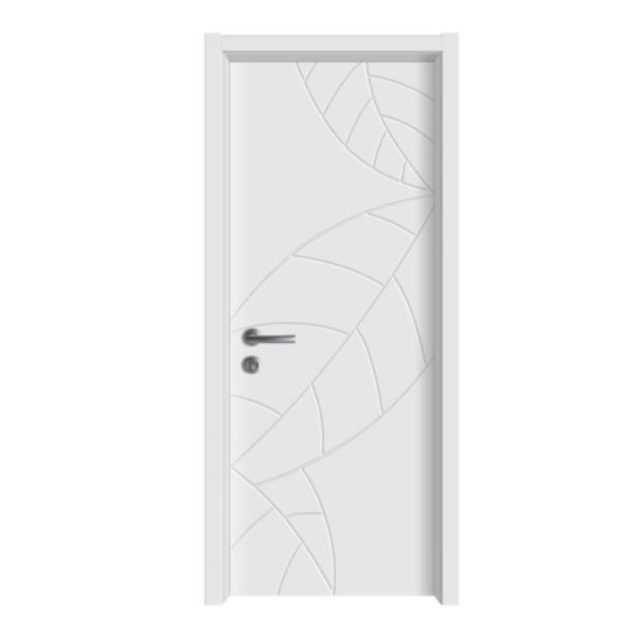 Teak Wood Door Design PVC Coating Surface Finished Interior Wood Doors